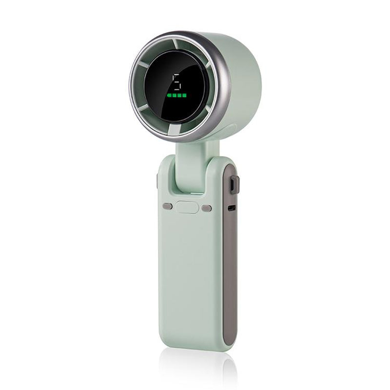 Portable Handheld Turbo Fan, 5 Gear Wind,4000Mah Battery Operated, up to 10 Working Hours, 3 in 1 Hand Fan Rechargeable with Air Turbo Tech Cooling Fan for Outdoor Activities, Travel, Working