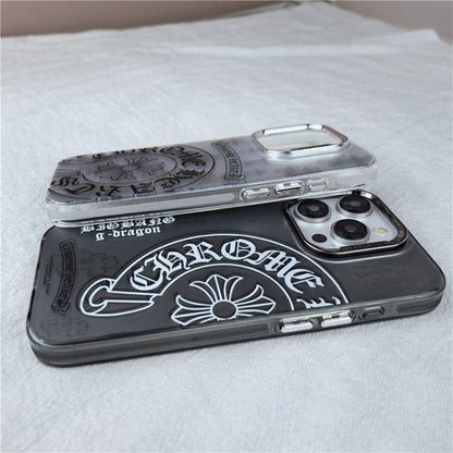 Pattern Cross 15 Suitable for Apple 16Promax Phone Case Iphone13 Fashion Brand 12 Electroplating 11 Double Layer