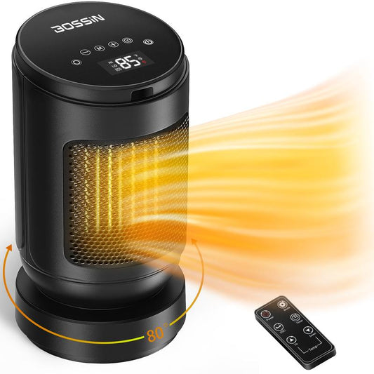 PUKAMI Space Heater for Indoor Use, Electric Ceramic Space Heater, Portable Heaters Fan Adjustable Thermostat ETL Listed,1500W
