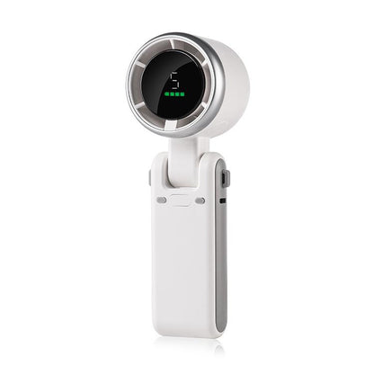 Portable Handheld Turbo Fan, 5 Gear Wind,4000Mah Battery Operated, up to 10 Working Hours, 3 in 1 Hand Fan Rechargeable with Air Turbo Tech Cooling Fan for Outdoor Activities, Travel, Working